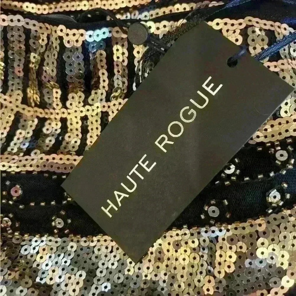 Haute Rose sequined mini skirt. NWT Size Large. - Picture 2 of 5